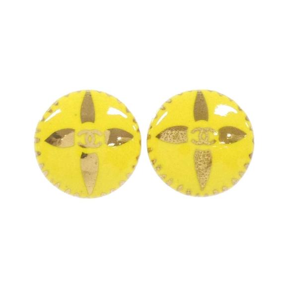 CHANEL Yellow Earrings - Picture 1 of 7
